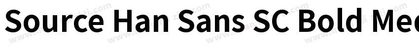 Source Han Sans SC Bold Medium字体转换